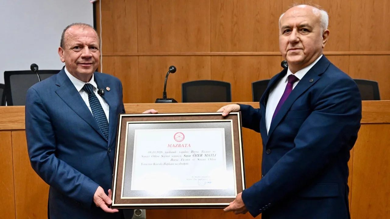Özer Matlı, BTSO başkanlığı için mazbatasını aldı